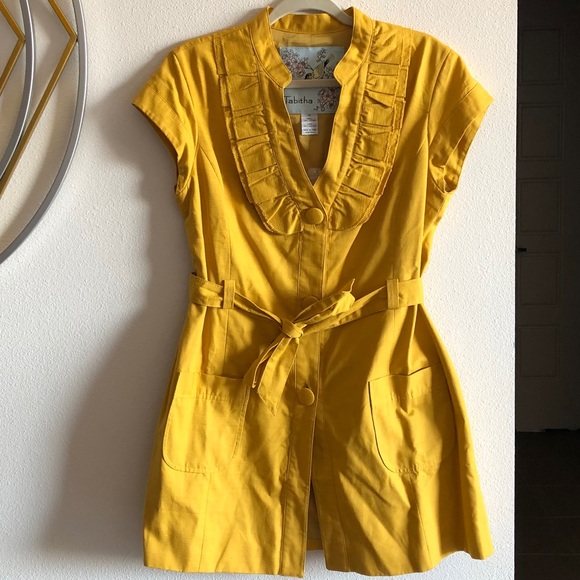 Anthropologie Dresses & Skirts - SOLD 🛑 Anthro Tabitha Mustard Yellow Coat Dress